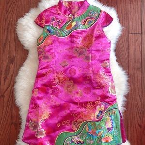 Toddler girl Embroidered cheongsam